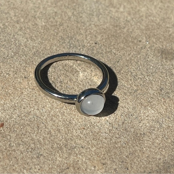 New Sterling Silver Handmade Bohemian Solid Smokey Quartz Minimalist Ring - Picture 7 of 7